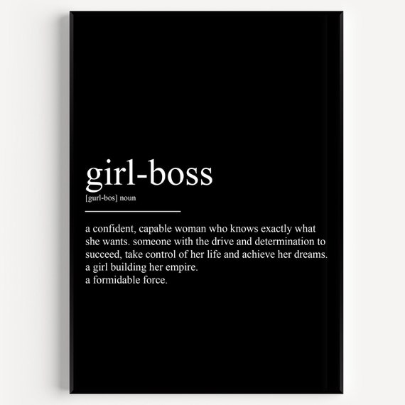 Girl Boss Definition Print - Version 2 - Etsy