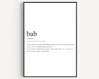 Bab Definition Print