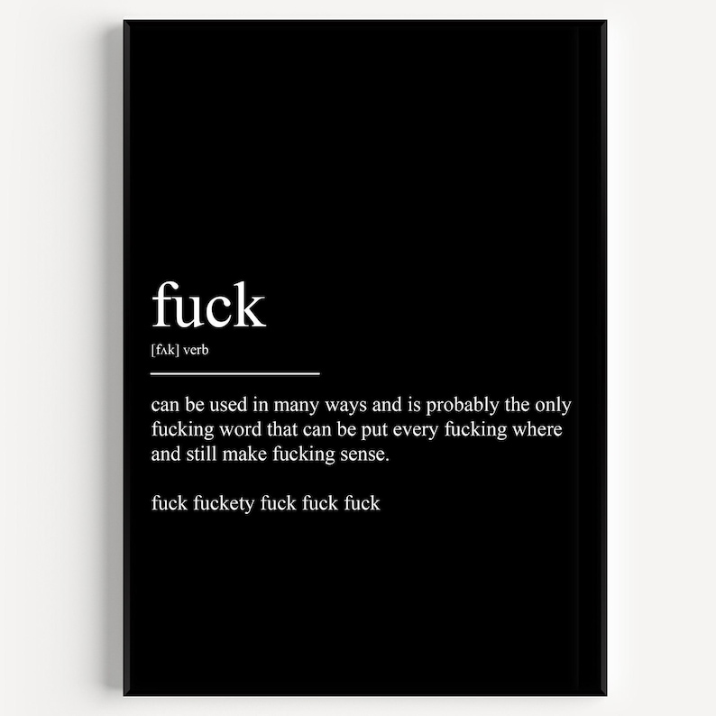Fuck Definition Print Etsy fuck-definition-print-etsy