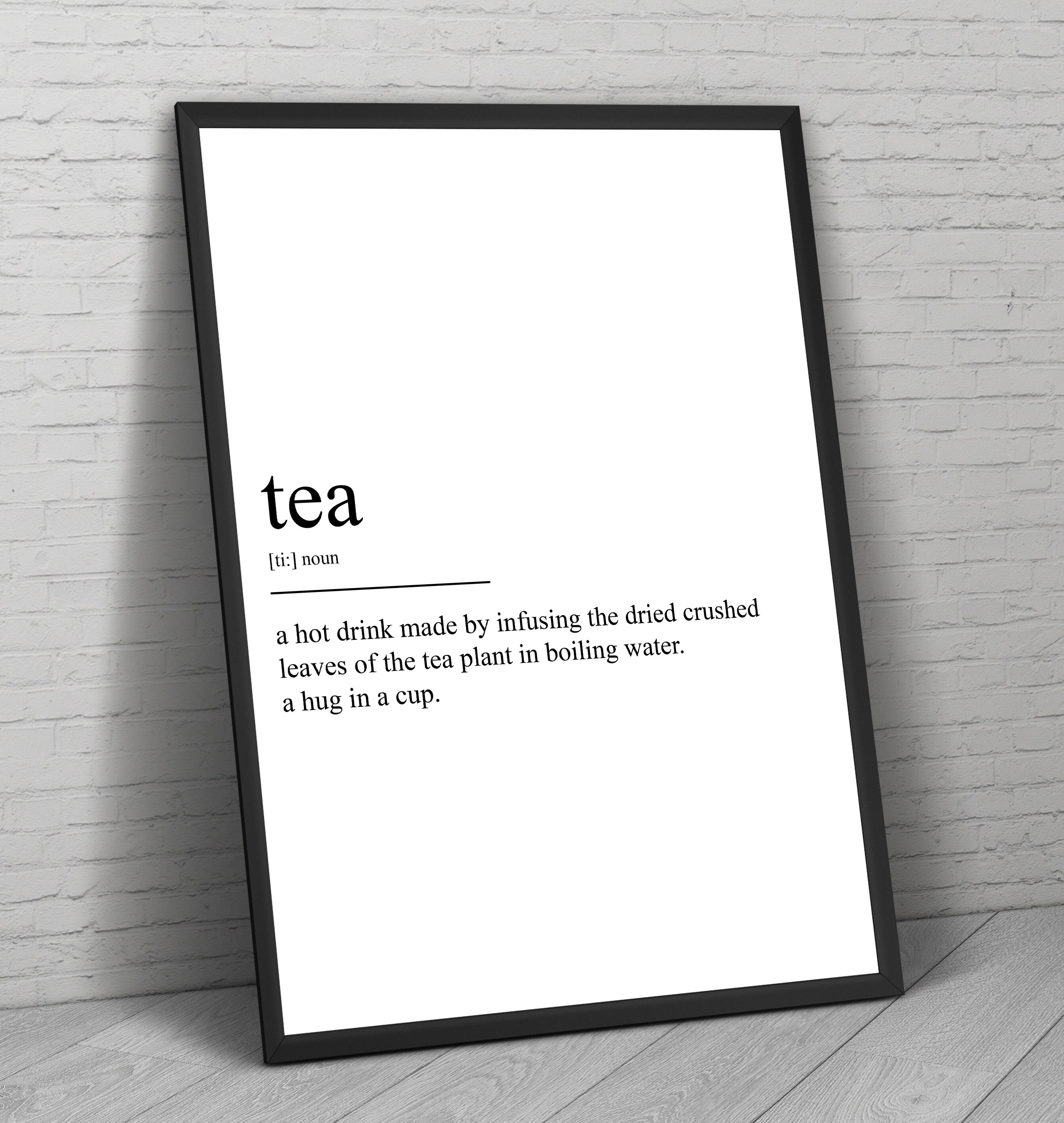 Tea Definition Print Etsy