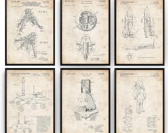 NASA Blueprint Posters Space Ships Blueprints Space Wall Art INSTANT ...