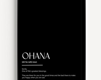 Ohana Version 2 Definition Print - Etsy