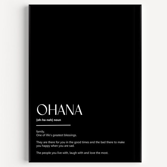 Ohana Version 2 Definition Print - Etsy