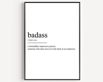 Badass Definition Print