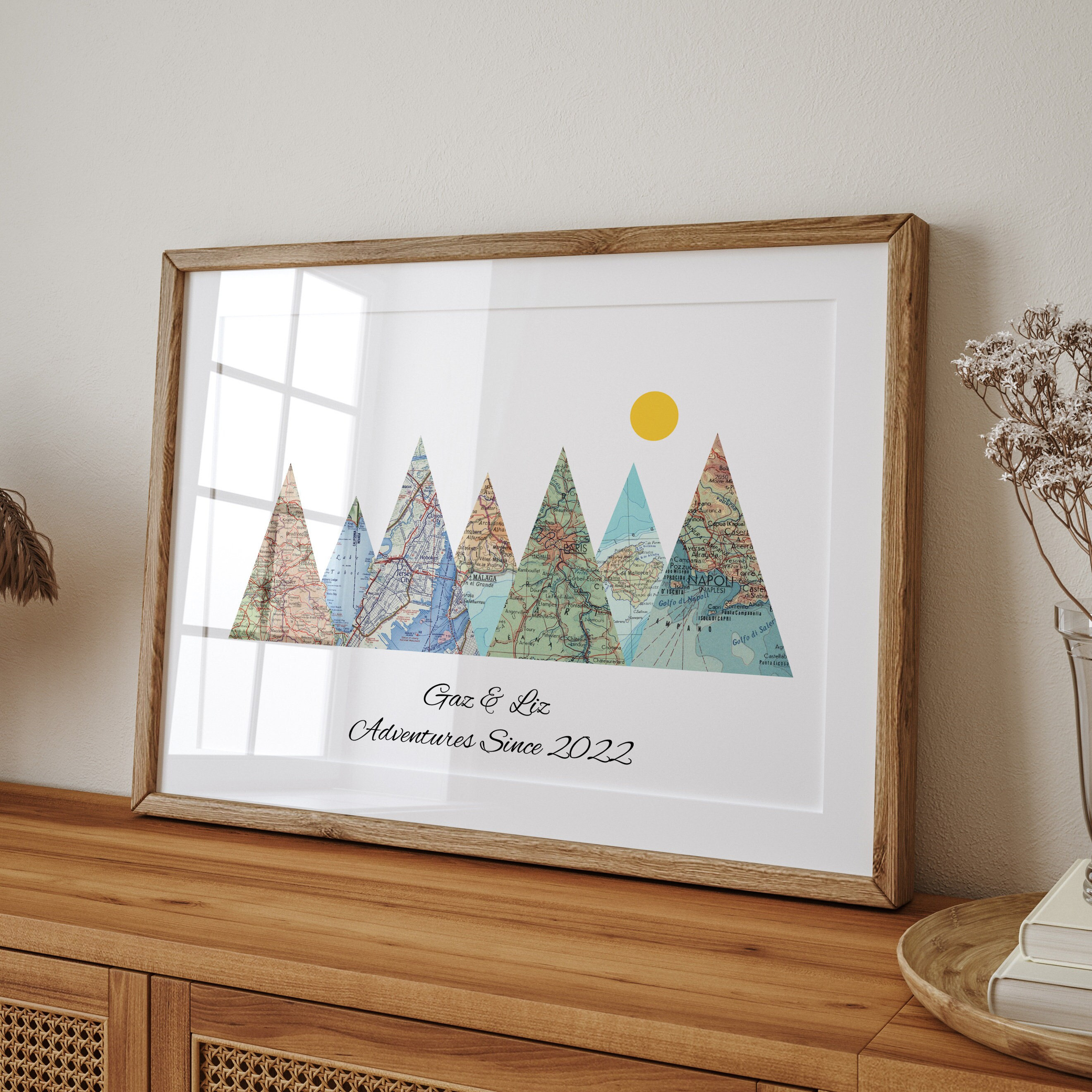 Personalised Map Print, Custom Travel Wall Art, Customised Couples Gift, Any Location, Personalized City Map Print, Country Map Poster Decor