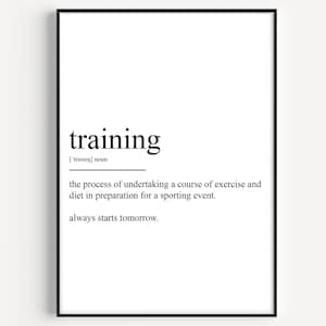 Training Definition Print