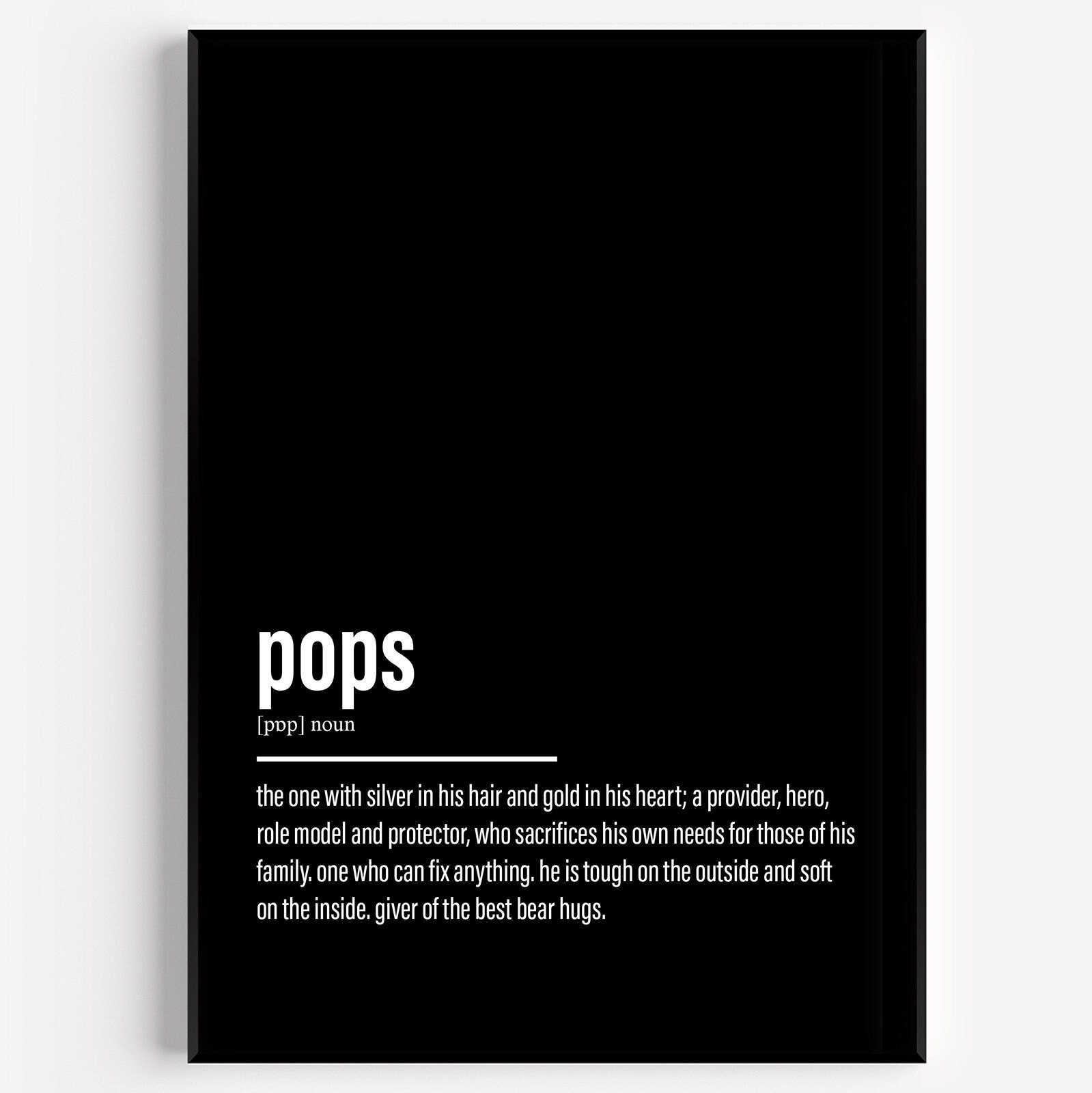 Pops Definition Print - Etsy UK