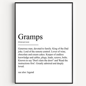 Gramps Definition Print