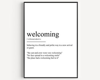Definición de bienvenida Imprimir