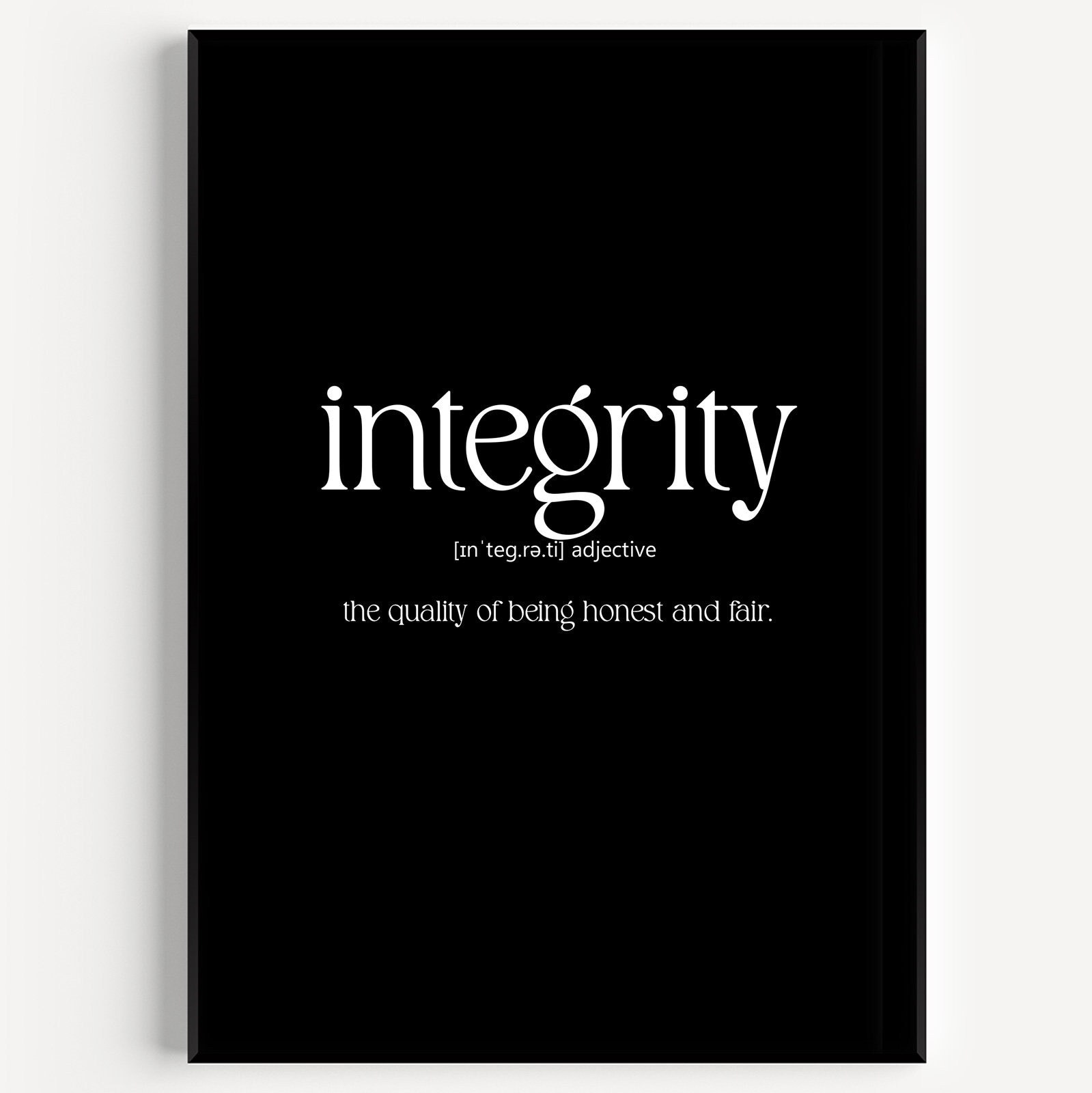 Integrity Definition Print - Etsy