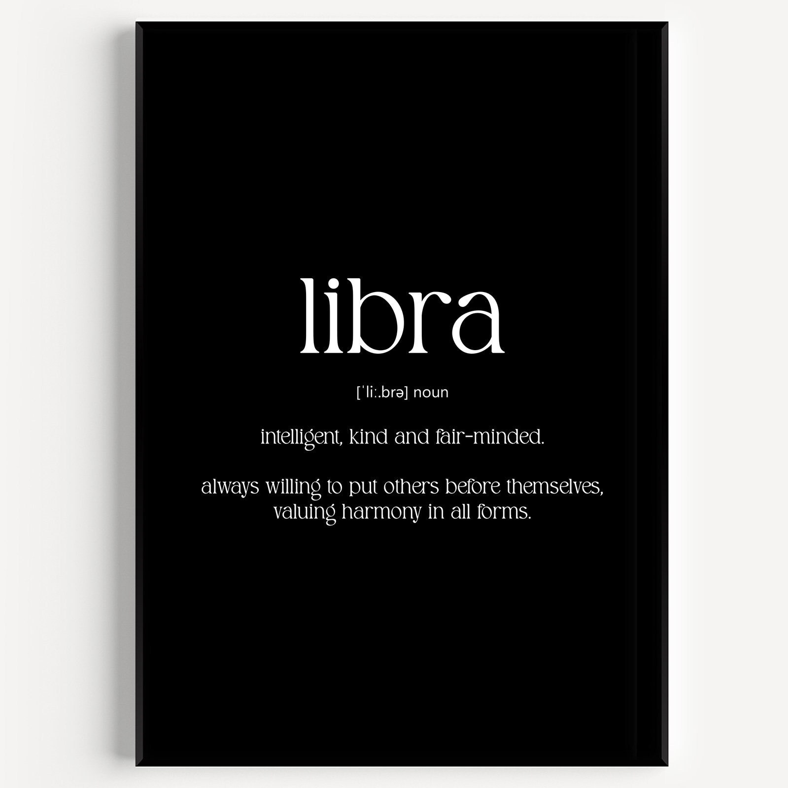 Libra Definition Print - Etsy