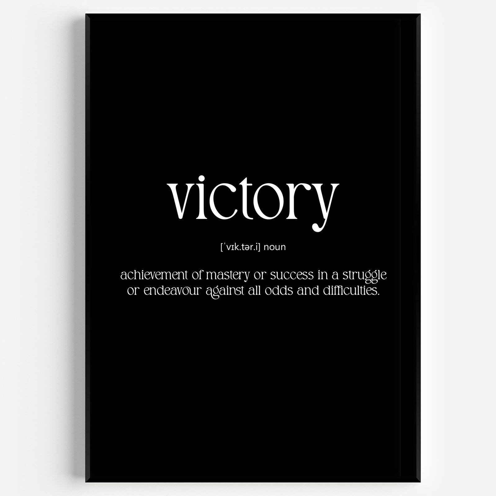 Victory Definition Print - Etsy