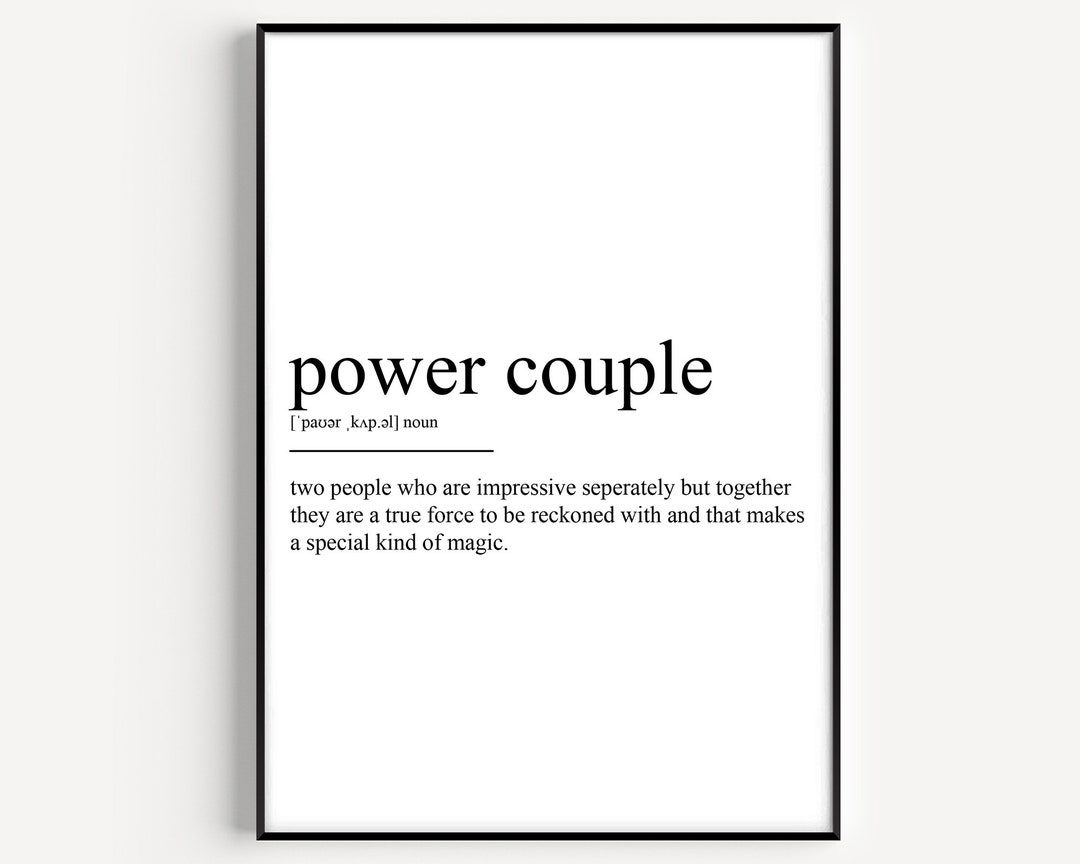 Power Couple Definition Print Etsy