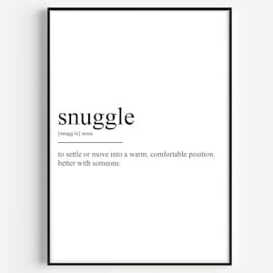 Snuggle Definition Druck