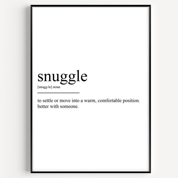 Snuggle Definition Druck