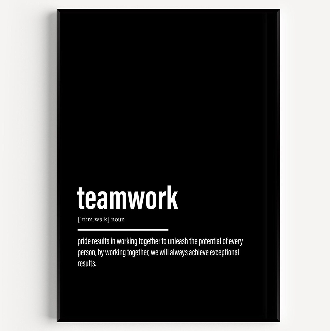 Teamwork Definition Print - Etsy