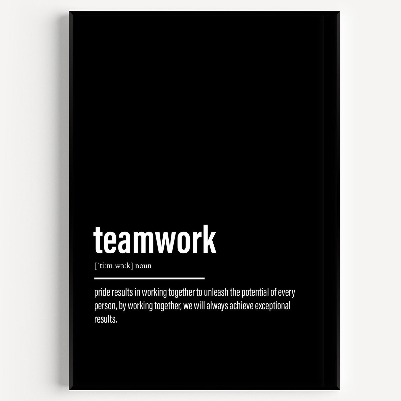 Teamwork Definition Print - Etsy