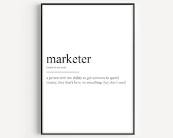 Marketer Definition Print