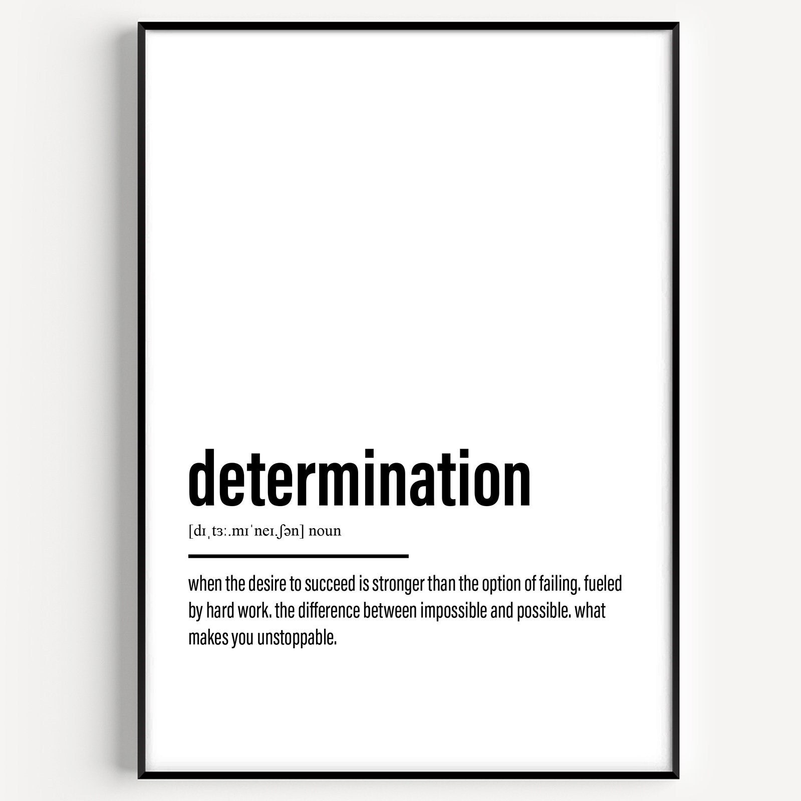 Determination Definition Print - Etsy
