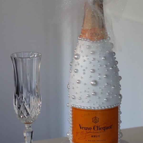 Custom Pearl  Champagne Bottle