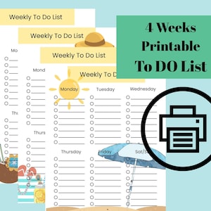 Get ready for summer! Cute summer graphics make your 'To Do' list more fun! This is a digital product. No physical item will be sent.