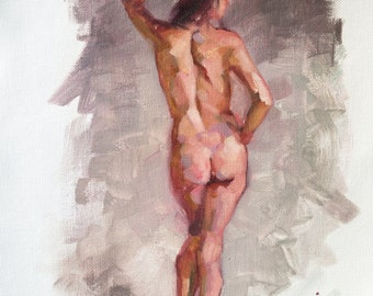 Nude Study Original Oil Painting