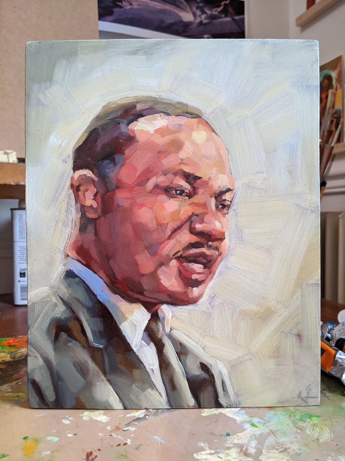 Martin Luther King Jr. Original Oil Portrait Painting - Etsy