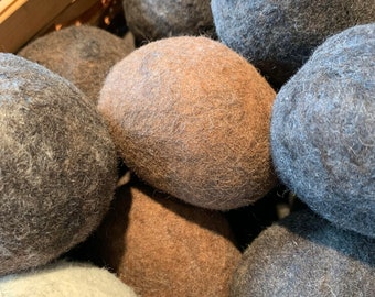 THREE-Felted alpaca dryer balls