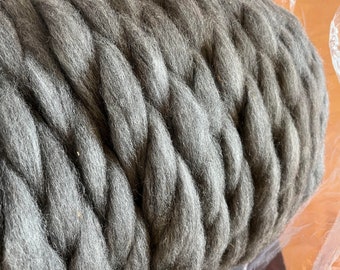 Grey Alpaca Roving - for Spinning, Nuno Felting or Needle felting