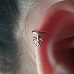 Ear Cuff Septum Clicker 14k Gold Helix Earring Cartilage Hoop Piercing Jewelry