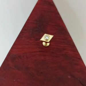 Tragus Stud Labret  Lip Ring  14K solid gold  Labret Style Black Diamond  Labret piercing , Custom Piercing Jewelry