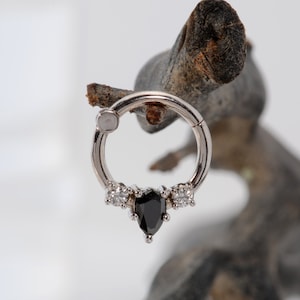 Ear Cuff Piercing Jewelry 14k Solid Gold Diamonds Daith Earring Helix Hoop Cartilage Ring