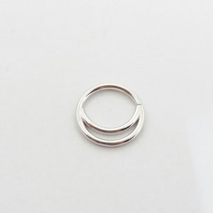 Double Septum Ring Septum Ring Nose Ring Sterling Silver Nose Hoop Septum Jewelry Nose Hoop image 4
