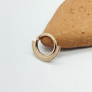 Cartilage Earring 14k Yellow Solid Gold  Daith Piercing  Custom Jewelry Nose hoop Lobe Earring