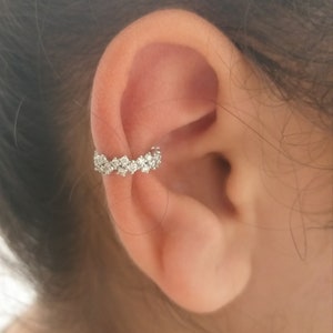 Conch Piercing Jewelry Septum Clicker 14k Solid Gold Diamond Ear Jacket Helix Earring Cartilage Hoop
