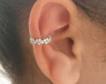 Conch Piercing Jewelry Septum Clicker 14k Solid Gold Diamond Ear Jacket Helix Earring Cartilage Hoop