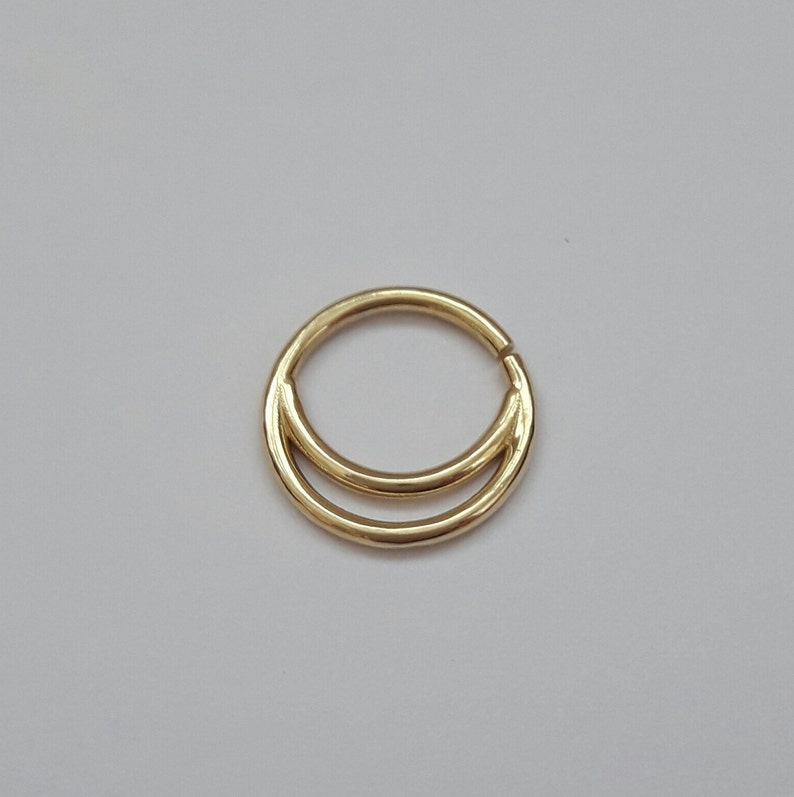 Double Septum Ring Septum Ring Nose Ring Sterling Silver Nose Hoop Septum Jewelry Nose Hoop image 7
