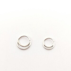 Double Septum Ring Septum Ring Nose Ring Sterling Silver Nose Hoop Septum Jewelry Nose Hoop image 9