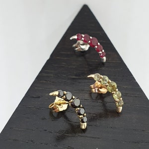 Cartilage Earring 14k Solid Gold Barbell Ear Piercing Conch Helix Earring Diamond Piercing Jewelry