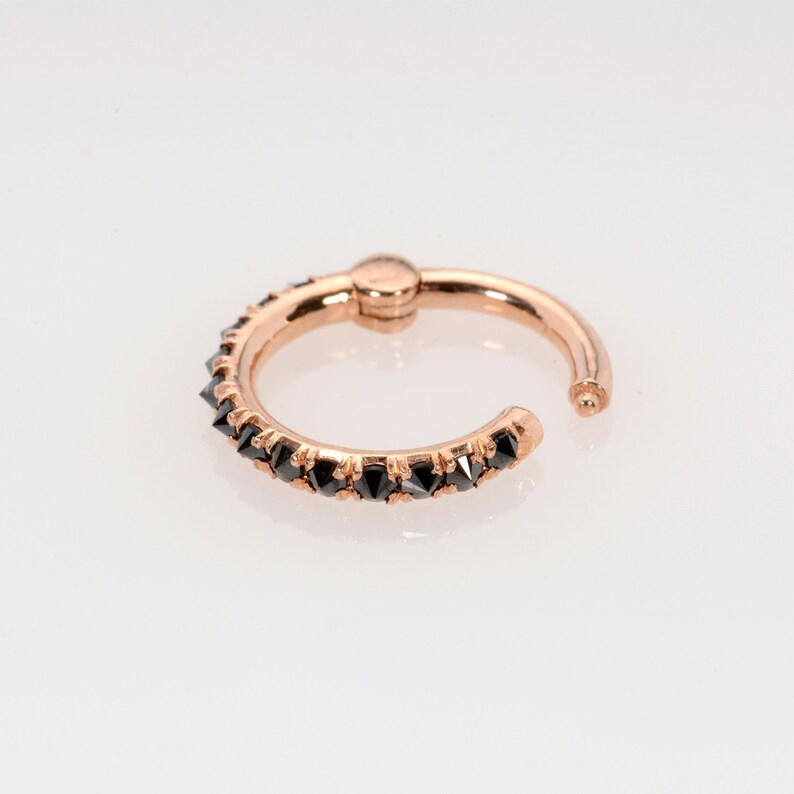 solid gold tragus earrings