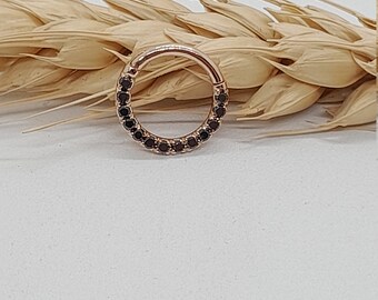 Ear Piercing  Earring 14k Gold Diamond Daith Piercing Helix Jewelry Nose Hoop