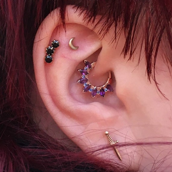 Amethyst 2024 cartilage earring