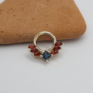 Ear Piercing Septum Clicker 14k Solid Gold Nose Ring Cartilage Earring Daith  Jewelry Helix Ring
