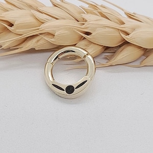 Daith Laser Engraving Piercing  Septum Clicker 14k Solid Gold  Helix Jewelry