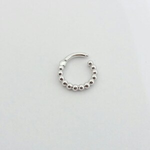 Cartilage Earring 14k White Gold Daith Piercing Tragus Jewelry Nose Ring Helix Hoop image 2