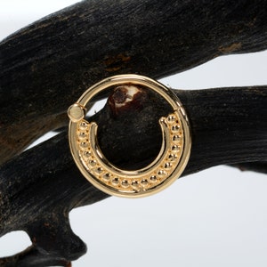Brinco de cartilagem argola ouro 14k daith joia helix
