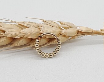 Cartilage Earring 14k Solid Gold Daith Piercing Tragus Jewelry Nose Ring Helix Hoop