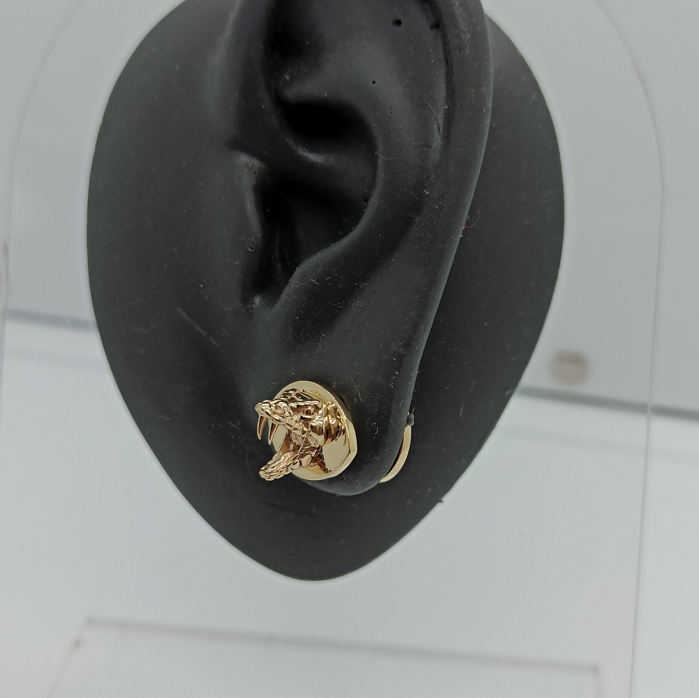 Snake Ear Tunnels Solid Gold 0g Ear Gauges 14k Plugs - Etsy Israel