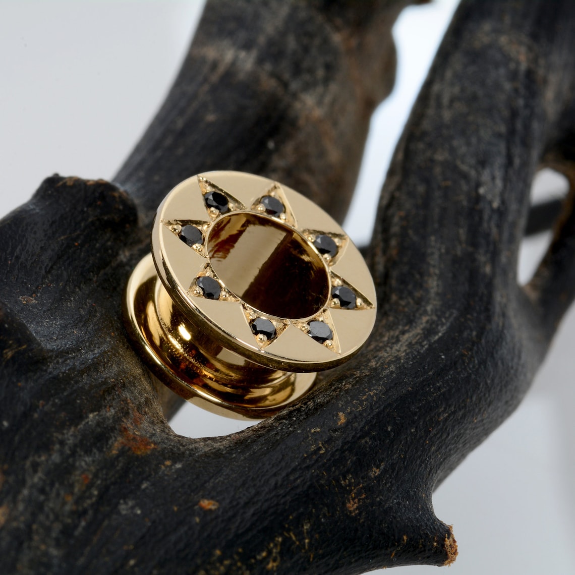 Gauge plugs Ear Tunnel Solid Gold 14k Ear Plugs Price Etsy