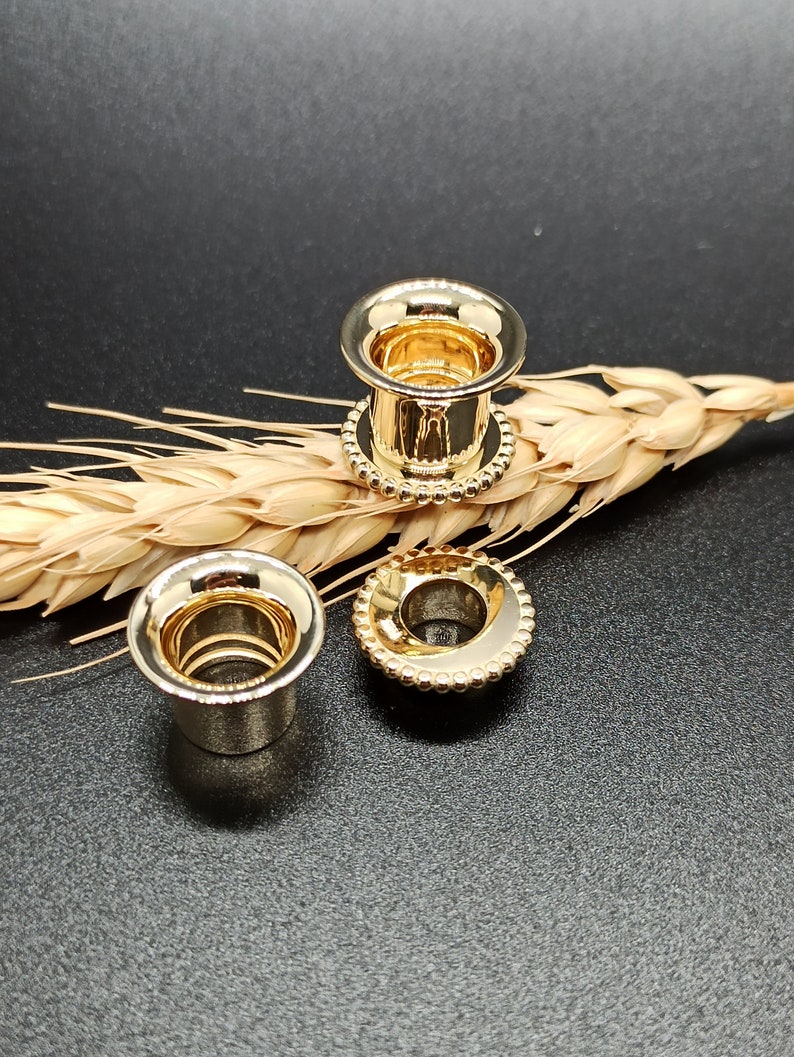 Solid Gold Ear Tunnels 0g Ear Gauges 14k Plugs Piercing Etsy Israel